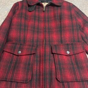 Woolrich Red Black Plaid wool winter jacket